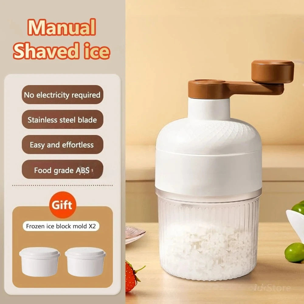Ice Shaver Mini Ice Crusher Manual Ice Shaker Household Portable Small Hail Machine Kitchen Tools